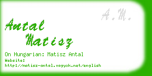 antal matisz business card